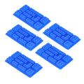 Blue silicone ice tray mold with five blocks, ideal for making ice, chocolate, or cake shapes for baking and DIY projects.