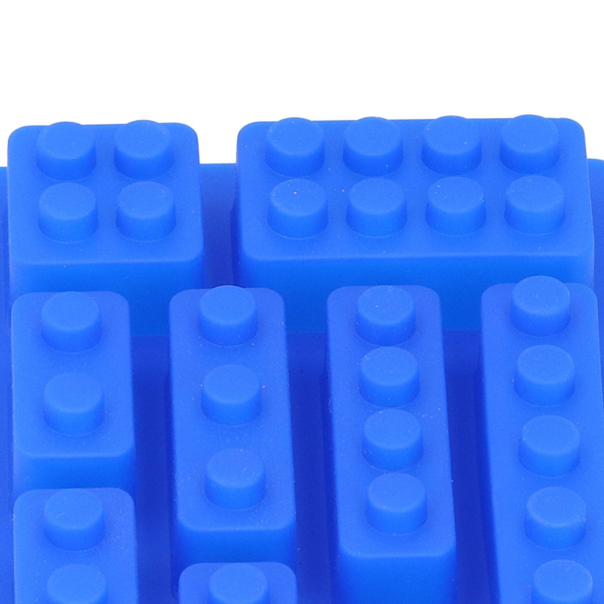Blue silicone ice tray mold with five blocks, ideal for making chocolates, cake decorations, and DIY baking at home.
