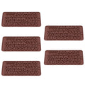 Set of 5 cute silicone baking molds for chocolate, pudding, and cake, designed for kids' kitchen and feeding use.
