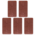 Set of 5 silicone baking molds in cute shapes for making chocolates, puddings, and cakes, ideal for kitchen and baking at home