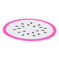 Dragon fruit-shaped silicone coaster and placemat for drinks, designed for kids and baby feeding accessories.