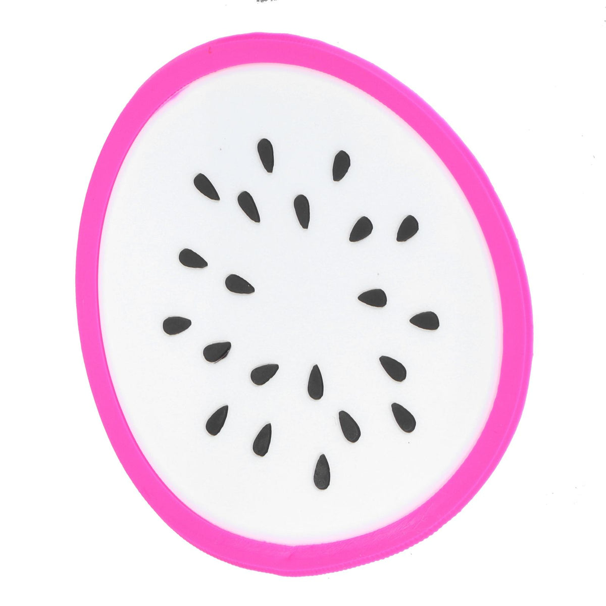Dragon fruit-shaped silicone coaster and placemat for cups, ideal for baby and kids dining, by Everything Baby.