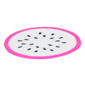 Silicone dragon fruit-shaped coaster for cups and drinks, colorful kitchen accessory from Everything Baby, ideal for tableware.