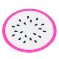 Dragon fruit-shaped silicone coaster and placemat for drinks, perfect as a kitchen accessory for baby and kids feeding.