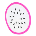 Dragon fruit-shaped silicone coaster and placemat set for cups, ideal for kids' dining and kitchen accessories.