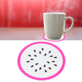 Dragon fruit-shaped silicone coaster and placemat for cups, ideal for kitchen and dining tableware, from Everything Baby.