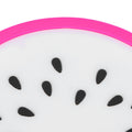 Dragon fruit-shaped silicone coaster and placemat for drinks, designed for babies and kids' feeding accessories.