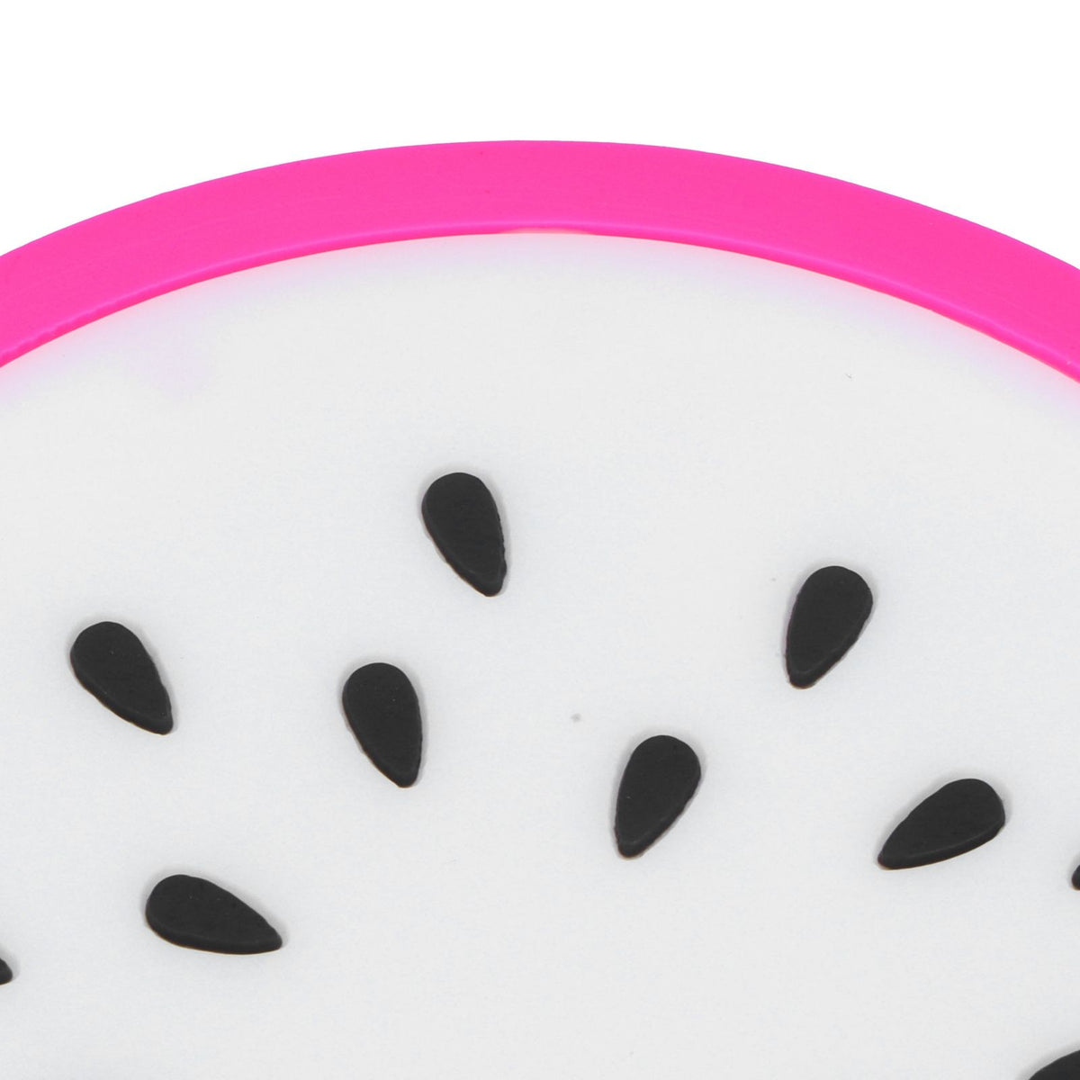 Dragon fruit-shaped silicone coaster and placemat for drinks, designed for babies and kids' feeding accessories.