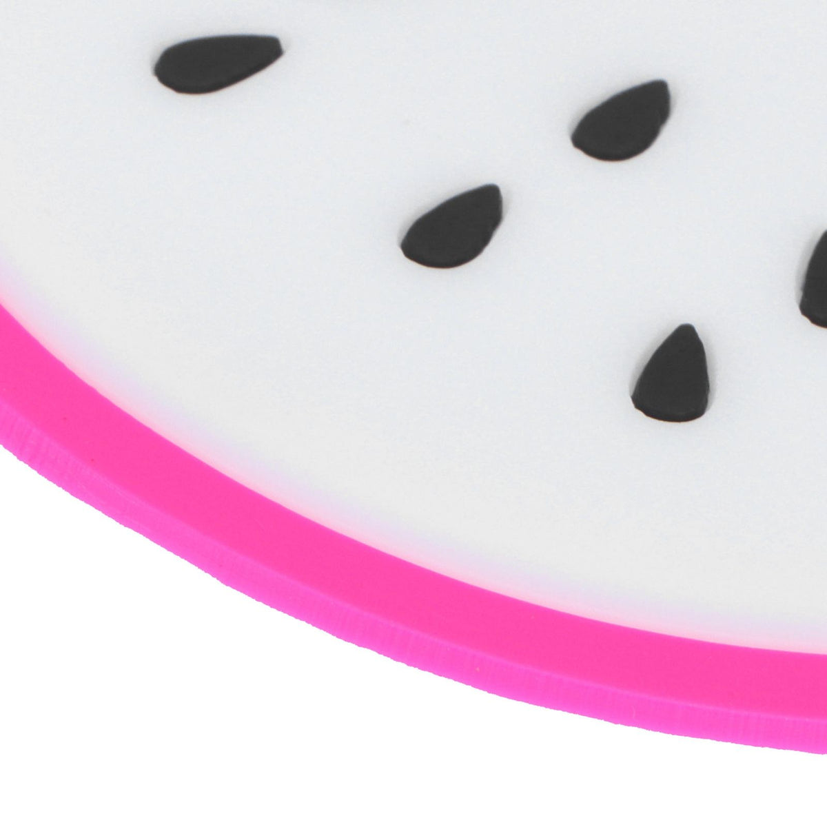 Silicone fruit-shaped coaster featuring a dragon fruit design, ideal as a drink holder or placemat for kitchen or dining use.