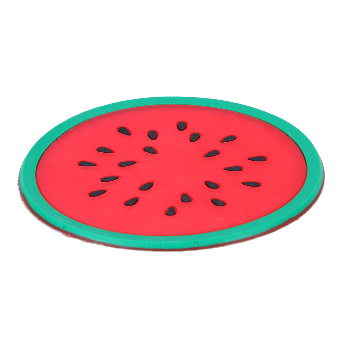 Silicone watermelon-shaped coaster and placemat for cups and drinks, suitable for babies and kids, by Everything Baby.