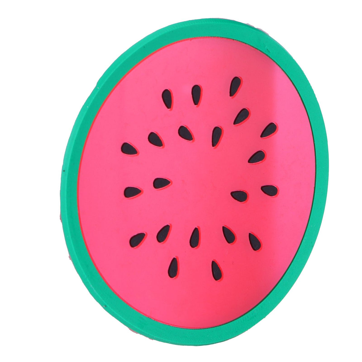 Watermelon-shaped silicone coaster and placemat for cups and drinks, perfect for kitchen and baby feeding accessories.