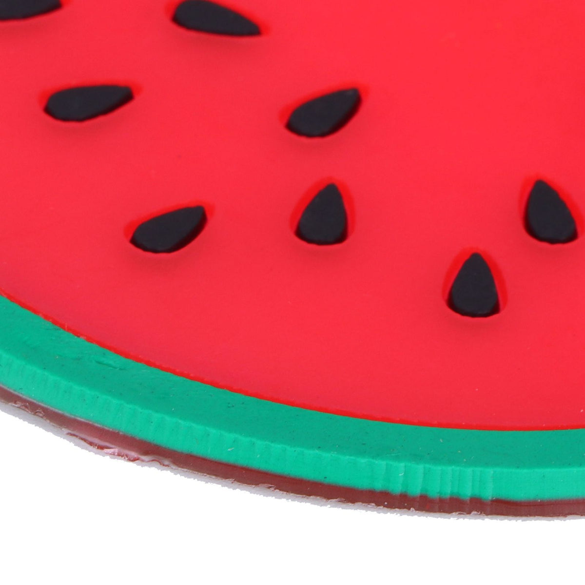 Watermelon-shaped silicone coaster and placemat for drinks, designed for kids' nursing and feeding accessories.