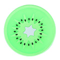 Silicone kiwi-shaped fruit coaster and placemat for cups, ideal for kids' nursery and feeding tableware accessories.