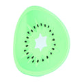 Colorful kiwi-shaped silicone coaster and placemat for drinks, featuring fun fruit design, ideal for kitchen and tableware use.