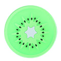 Silicone kiwi fruit-shaped coaster and placemat for cups and drinks, ideal as a kitchen accessory for baby and kids feeding.