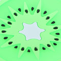 Silicone kiwi fruit-shaped coaster and placemat for cups, ideal for baby and kids' nursing and feeding tableware accessories.