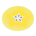 Carambola-shaped silicone coaster and placemat for drinks, featuring vibrant fruit design, ideal for kitchen or dining use.