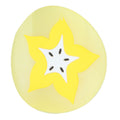 Carambola-shaped silicone coaster for drinks, colorful tableware placemat, ideal for kitchen and baby feeding accessories.