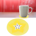 Carambola-shaped silicone coaster and placemat for cups, ideal for baby and kids' nursing and feeding tableware accessories.
