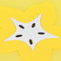 Silicone fruit-shaped coaster featuring a carambola design, ideal as a tableware placemat for drinks and kitchen accessories.