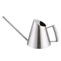 Mini stainless steel watering can with brushed finish, suitable for indoor and outdoor gardening and play for kids.