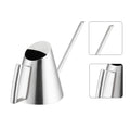 Mini stainless steel watering can for kids, 400ml capacity, brushed finish, ideal for garden planting and outdoor play.