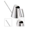 Brushed stainless steel 400ml mini watering can for garden or indoor plants, suitable for kids' outdoor play equipment.