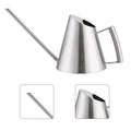Mini stainless steel watering can, 400ml capacity, brushed finish, ideal for garden plant watering, suitable for indoor and outdoor use.