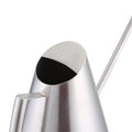 Brushed stainless steel 400ml mini watering can for garden and indoor plant watering, suitable for kids outdoor play.