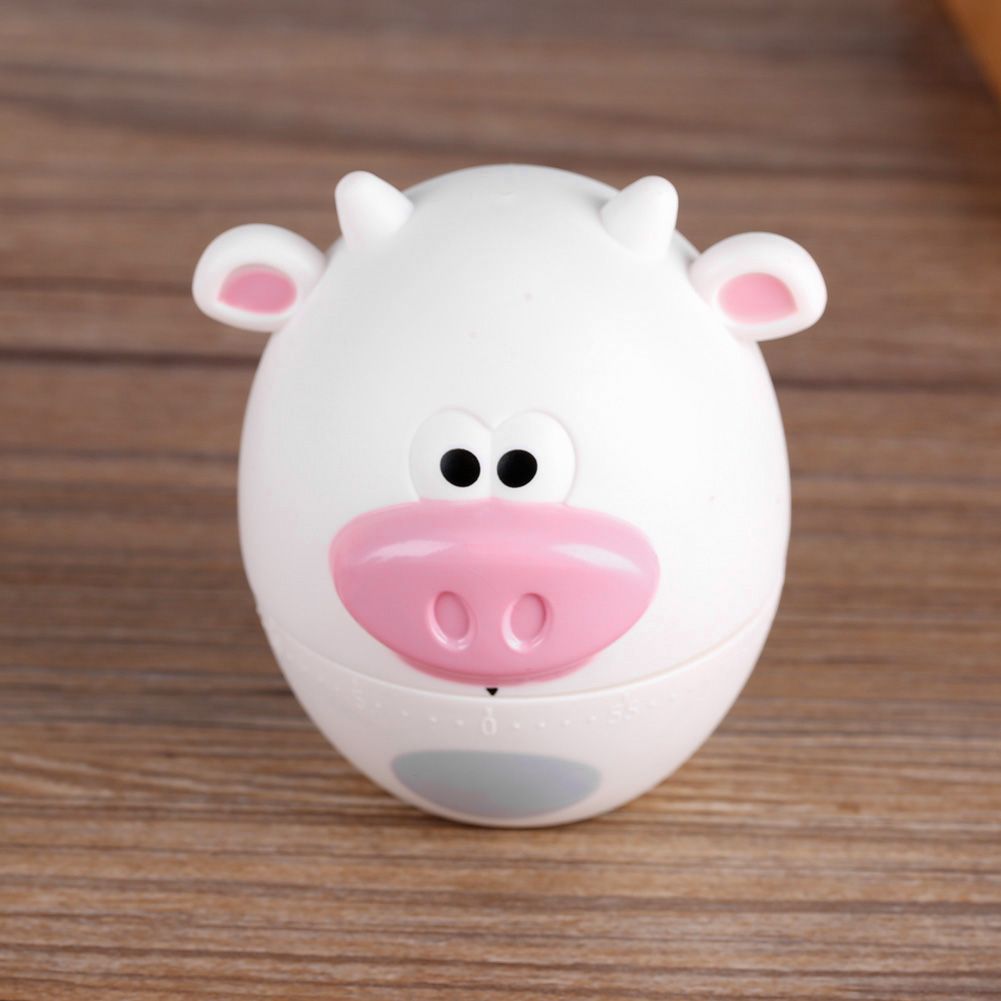 Cute cartoon kitchen timer from Everything Baby, mechanical 55-minute countdown timer for pretend play cooking activities.