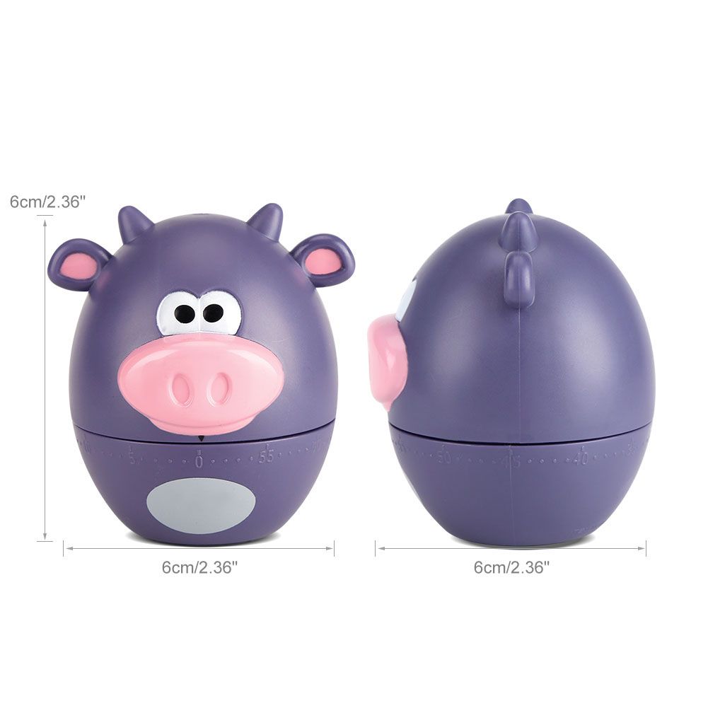 Cute cartoon kitchen timer from Everything Baby, mechanical 55-minute timer for pretend play cooking activities for kids.