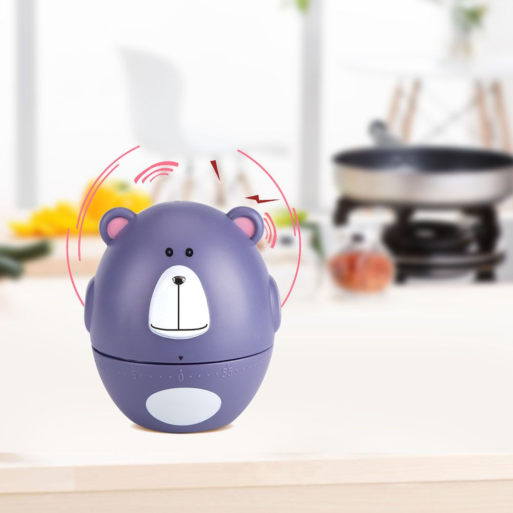 Cute cartoon kitchen timer by Everything Baby, mechanical 55-minute timer for pretend play cooking activities in kids' toy kitchen.
