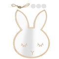 Nordic acrylic decorative mirror wall sticker featuring a rabbit design, ideal for kids' room art and home decor.