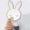 Nordic acrylic decorative mirror wall sticker featuring a rabbit design for children's room decor and art.