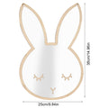 Nordic acrylic decorative mirror wall sticker with rabbit design, ideal for children's room decor and home art accents