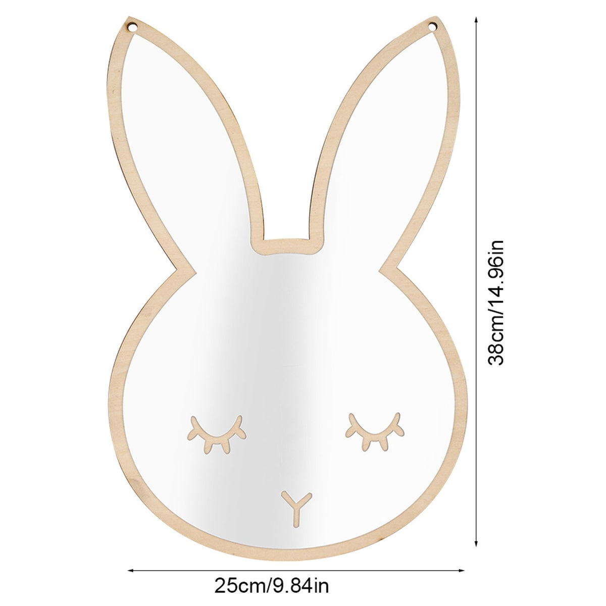 Nordic acrylic decorative mirror wall sticker with rabbit design, ideal for children's room decor and home art accents