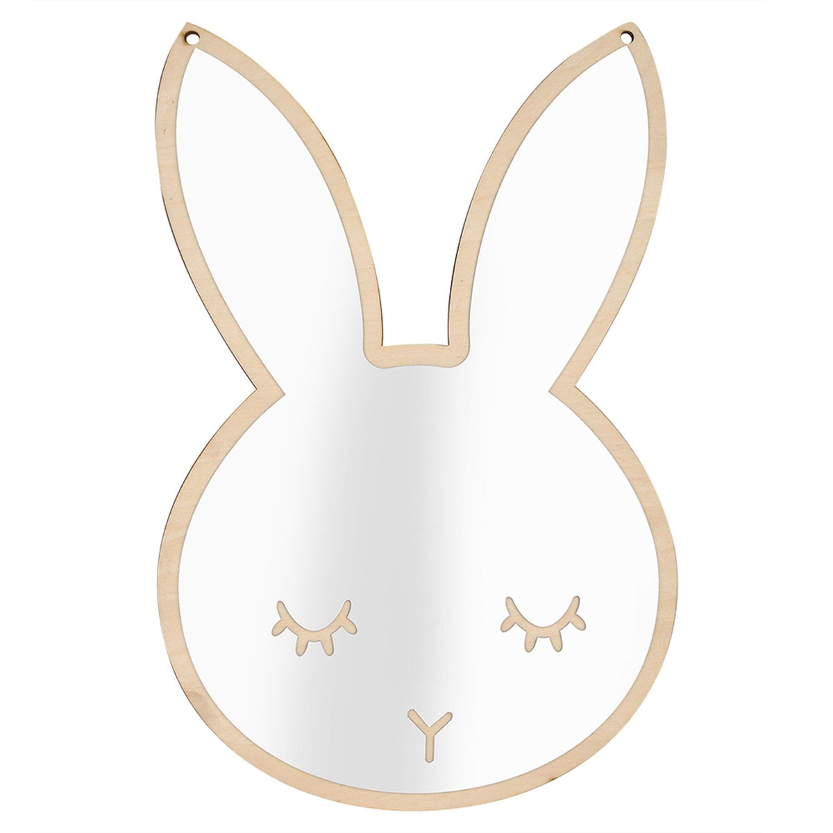 Nordic acrylic decorative mirror wall sticker featuring a rabbit design for children's room decor and art.