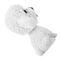 White dog bobblehead toy decor for car interior, featuring a shaking head design, suitable for ride-on cars and dashboard ornament.