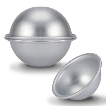 Aluminum 10cm semicircle mold for baking and dessert decorating, used for chiffon cakes, puddings, and creative baking projects.