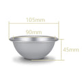 Aluminum 10cm semicircle mold for chiffon cakes, hemisphere dessert, or pudding, suitable for baking and creative dessert presentation.