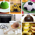 Aluminum 10cm semicircle mold for baking and pudding, ideal for cake decorating and creative dessert presentations.