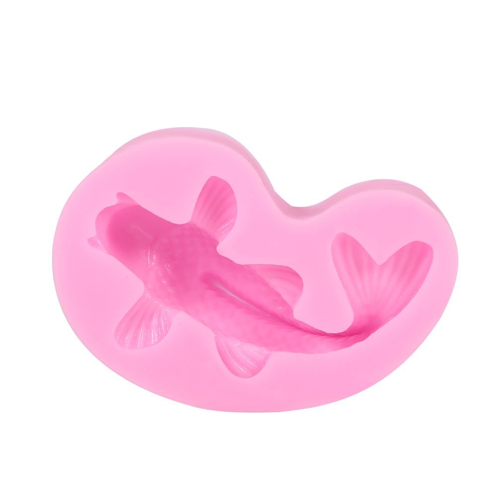 3D fish-shaped silicone fondant mold for cake decorating and sugarcraft, ideal for baby and kids' pretend play toys.