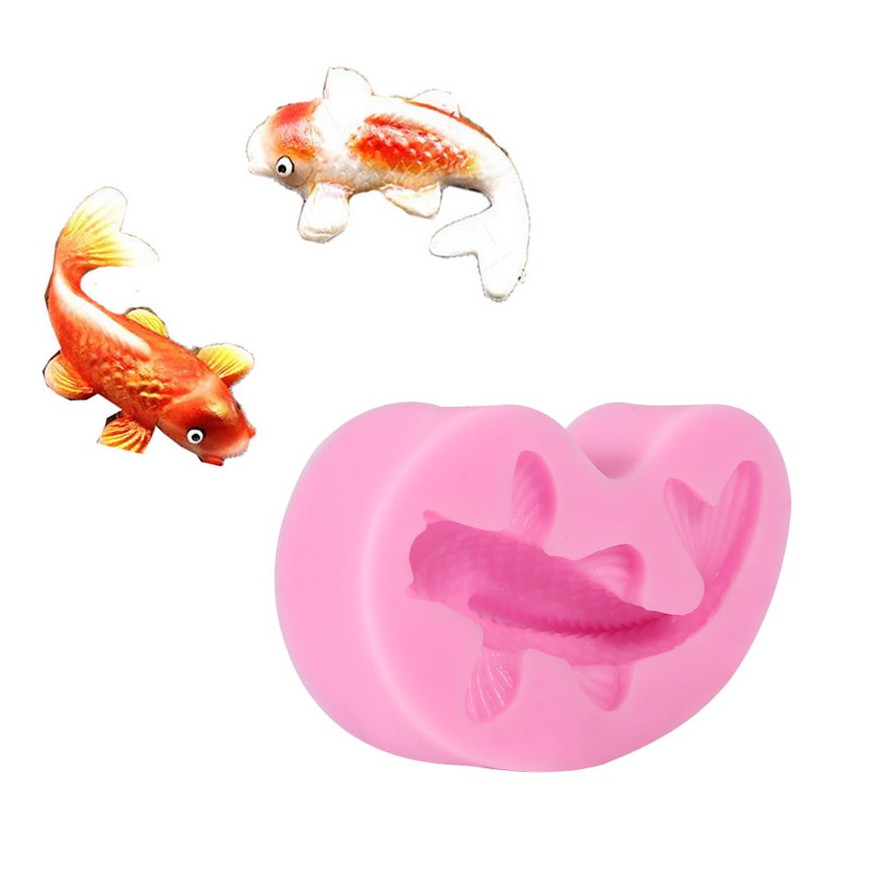 3D fish-shaped silicone fondant mold for cake decorating, suitable for chocolate and sugarcraft, by Everything Baby.