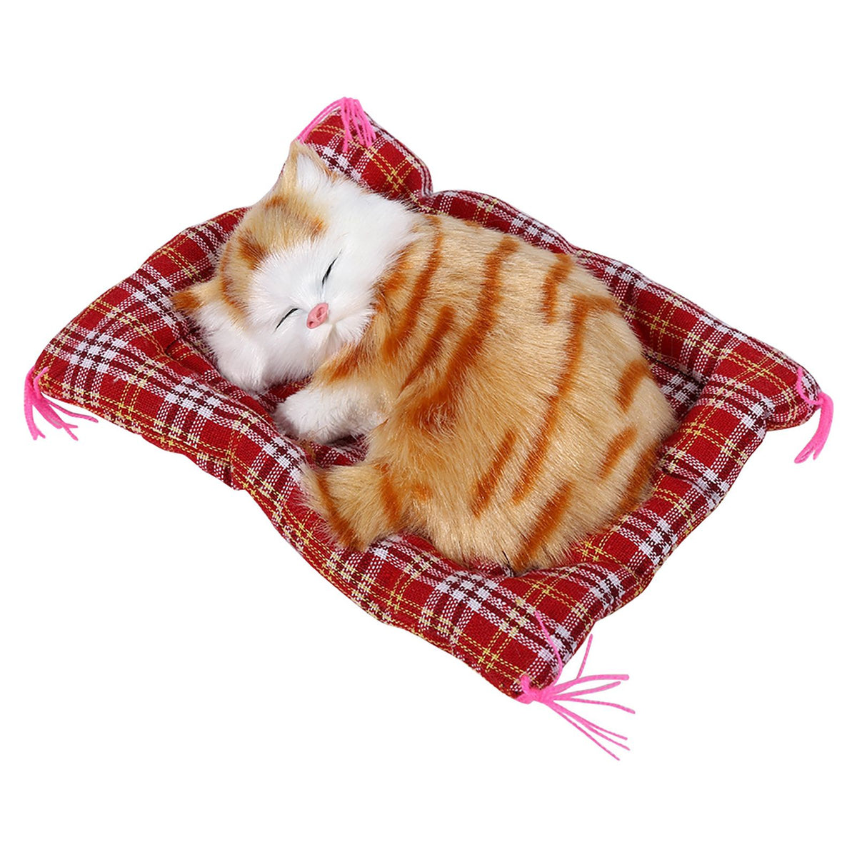 Yellow plush toy of sleeping kittens with sound, perfect for pretend play and Christmas gifts, by Everything Baby.
