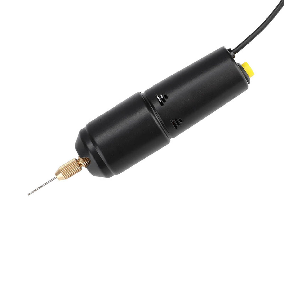 Mini handheld electric drill with 3 bits, compact design, suitable for kids' outdoor play, powered by micro USB, brand Everything Baby.