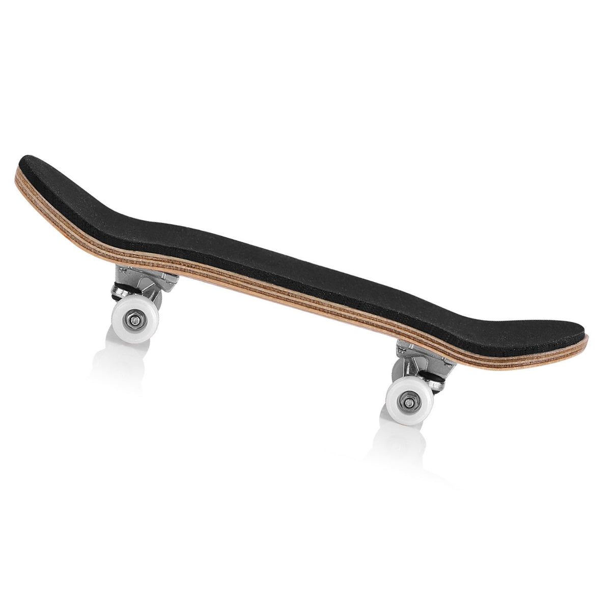 Maple wooden alloy fingerboard skateboard with box, white color, suitable for kids' building toys, by Everything Baby.