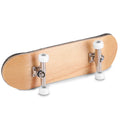 Maple wooden alloy fingerboard skateboard with box, suitable for kids' building toy collection, in white, by Everything Baby.