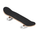 Maple wooden alloy fingerboard skateboard with box, designed for kids, featuring white finish and compact building toy style.