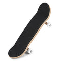Maple wooden alloy fingerboard skateboard with white design, suitable for kids, displayed with box, part of building toy collection.