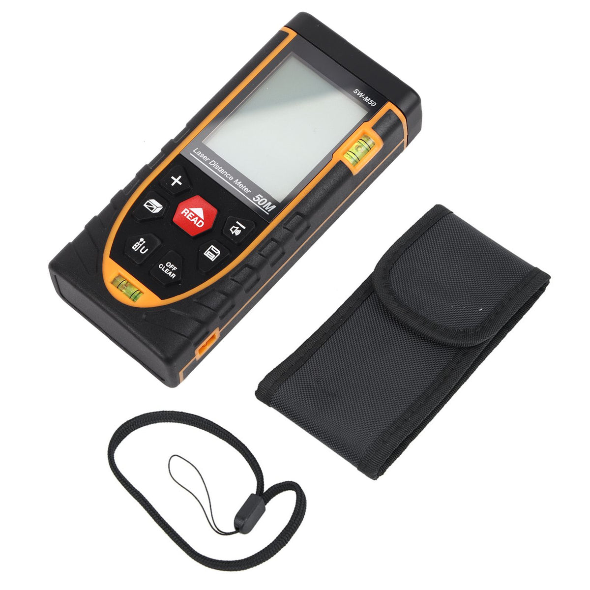 Everything Baby handheld digital laser distance meter measuring length and volume, 40m, for outdoor play equipment and toy setup.
